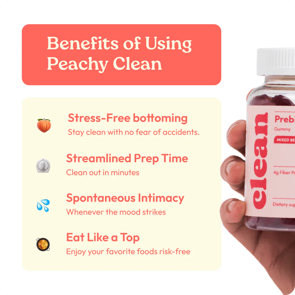 Peachy Clean Probiotic Fiber Gummies