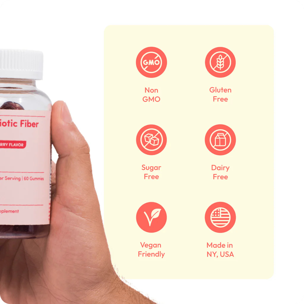 Peachy Clean Probiotic Fiber Gummies